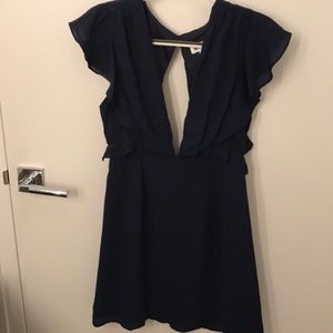 arina ruffle mini dress